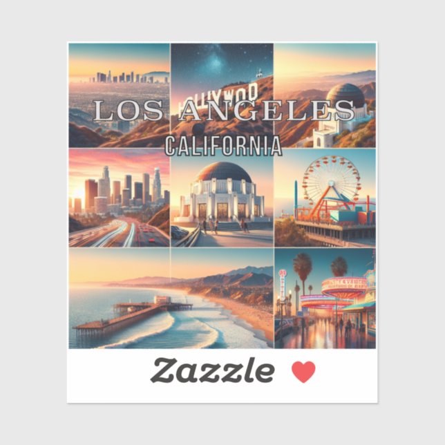 Adesivo Los Angeles California 3 Inch Vinyl Sticker (Folha)