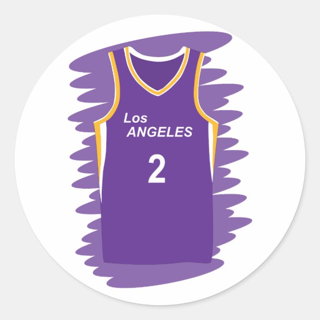 Adesivo Los Angeles Sparks número 2 uniforme (Frente)