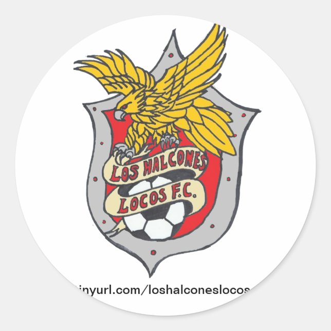 Adesivo Los Halcones Locos FC Stickers - Round (Frente)