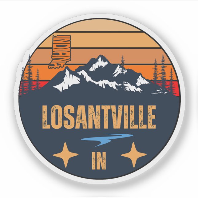Adesivo Losantville, Indiana (Frente)
