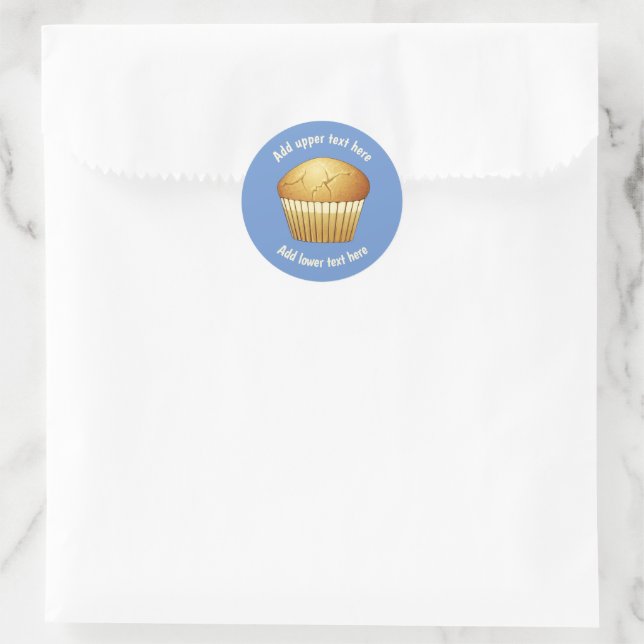 Adesivo Lote de Muffins - Adicione 2 linhas de texto perso (Bolsa)