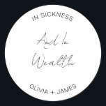 Adesivo Lottery Favor Bag Moderno E Em Riqueza<br><div class="desc">Vinheta redonda clássica Bag,  de favorecimento da Loteria de Casamento Moderno e em Riqueza</div>