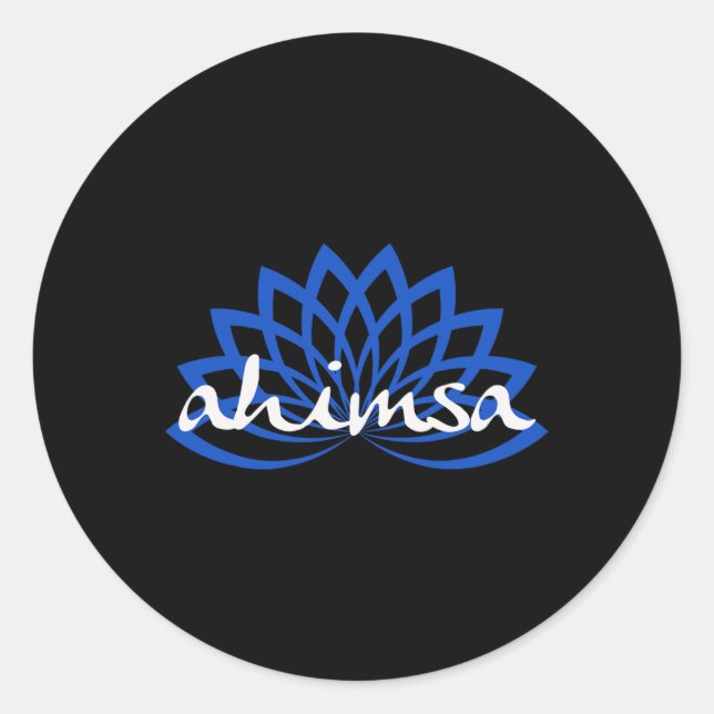 Adesivo Lótus Azul Ahimsa  (Frente)