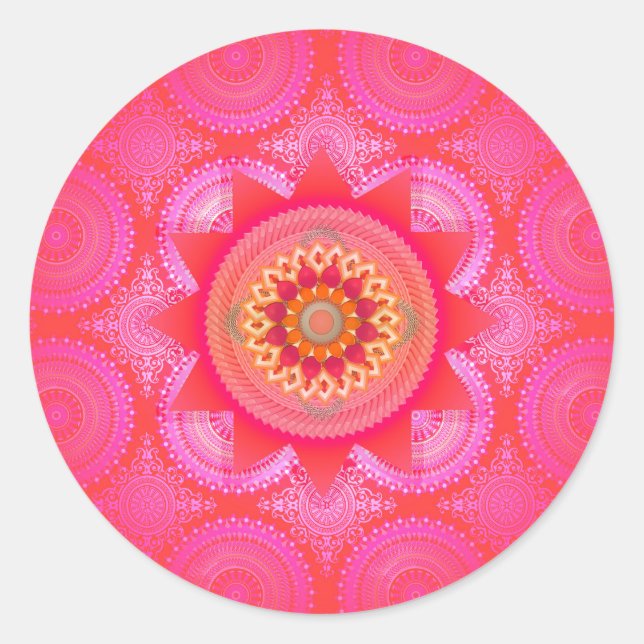 Adesivo Lotus Bloom PInk Mandala (Frente)