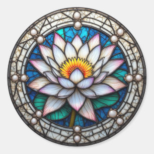 Adesivo Lótus de Vidro Colorido Para Amantes de Flores