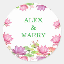 Adesivo Lótus Floral Aquarela Rosa Elegante