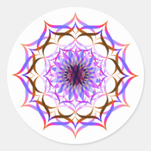 Adesivo Lótus Flower Watercolor Mandala Curando Ioga