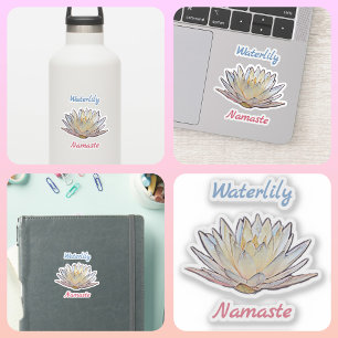 Adesivo Lotus Flower Waterlily Namaste Floral