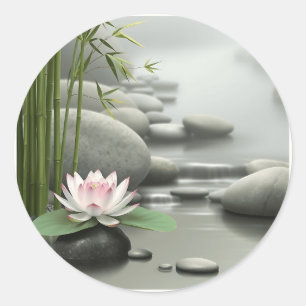 Adesivo Lotus Minimalista no Jardim Japonês