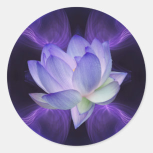 Adesivo Lotus roxo e geometria sagrada