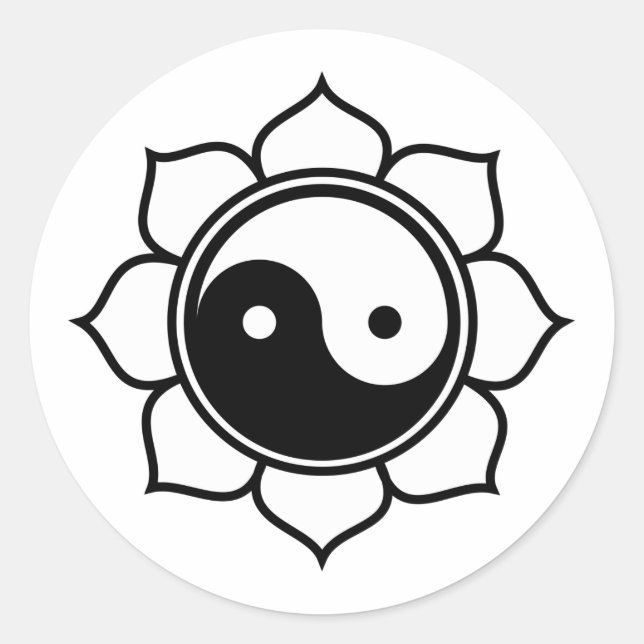 Adesivo Lotus Yin Yang (Frente)