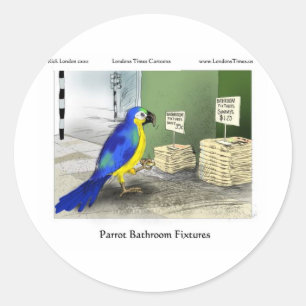 Adesivo Louças para Banheiro da Parrot Camisetas Canecas C