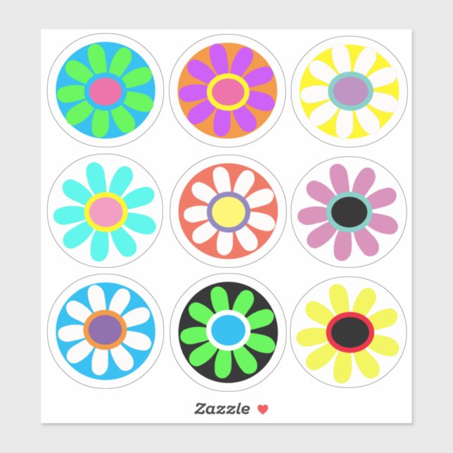 Adesivo Louco Daisies, Pop Art, (Folha)