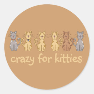 Adesivo Louco para o camiseta e os presentes dos gatinhos