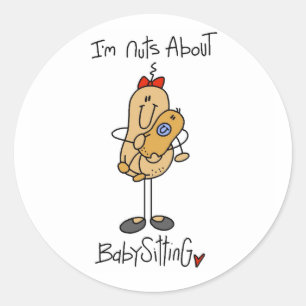 Adesivo Louco por Babysitting Camisetas e Presentes