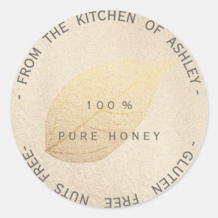 Adesivo Loucos Gluten De Cozinha Livre De Folha Dourada De