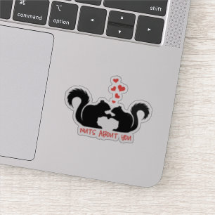 Adesivo Loucos sobre você, esquilos fofos