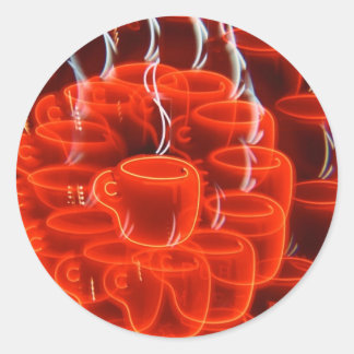 Adesivo loucura neon cafezinho