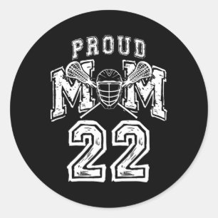 Adesivo Loud Proud Lacrosse Mãe Jogador Número 22 Mamãe Fa