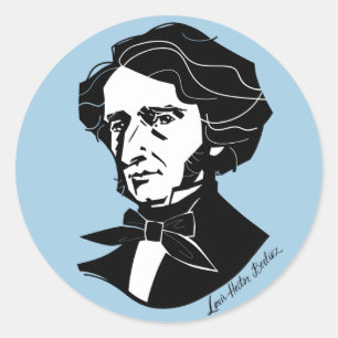 Adesivo Louis-Hector Berlioz (sobre fundo colorido)
