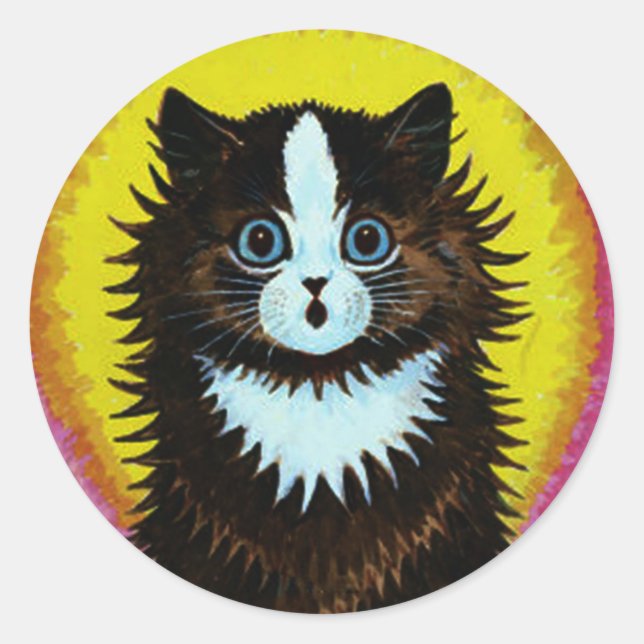 Adesivo Louis Wain Psychedelic Cat Sticker (Frente)