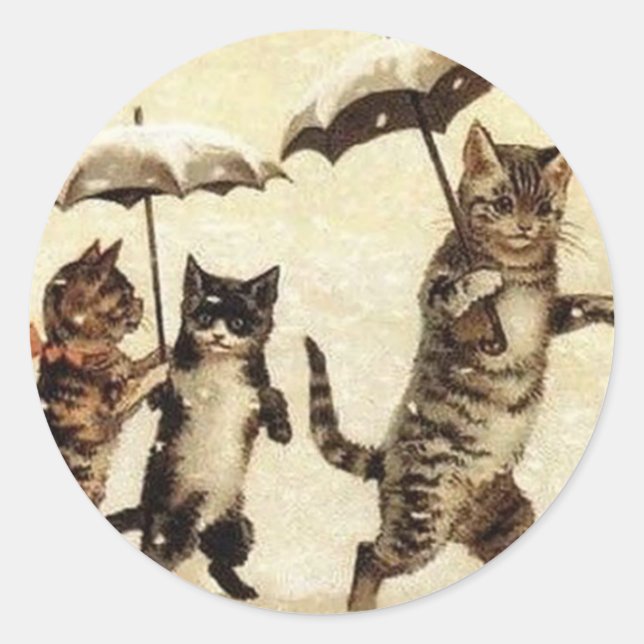 Adesivo Louis Wain Vintage Cats Sticker (Frente)
