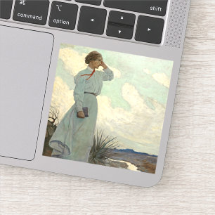 Adesivo Louise em uma das Colinas Barren, por N. C. Wyeth