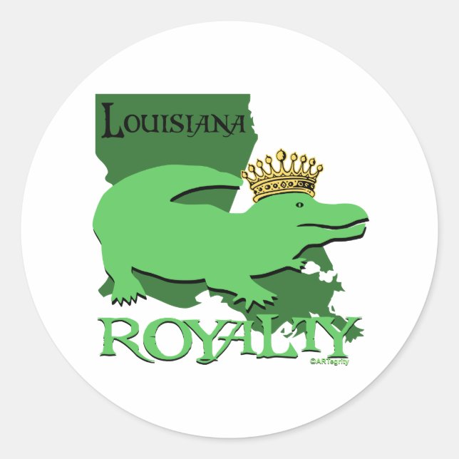 Adesivo Louisiana Royalty (gator verde) (Frente)