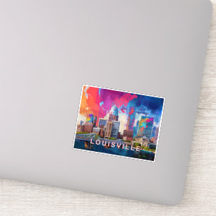 Adesivo Louisville Skyline Abstrato Art