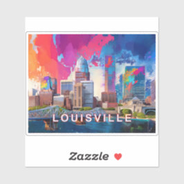 Adesivo Louisville Skyline Abstrato Art