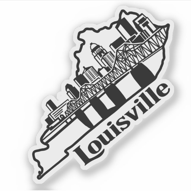 Adesivo Louisville Skyline Laptop Sticker (Frente)