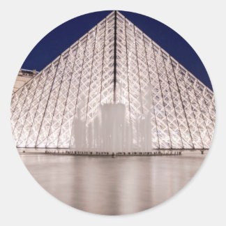 Adesivo louvre pirâmide france paris à noite