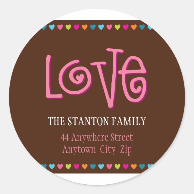 ADESIVO LOVE ADDRESS STICKER :: LOVELETTERS 4 (Frente)