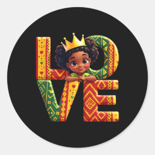 Adesivo Love African American Toddler Girls Black History