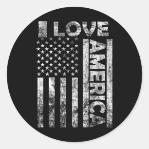 Adesivo Love America Shirt Usa Flag 4 de julho Independênc