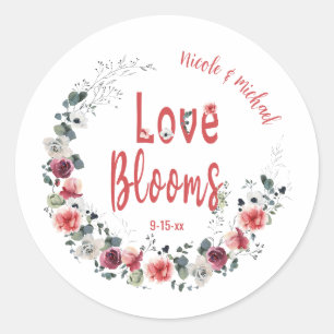 Adesivo Love Blooms Personalizado Noiva Noiva Casada