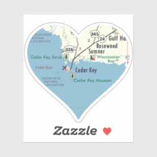 Adesivo Love Cedar Key Florida