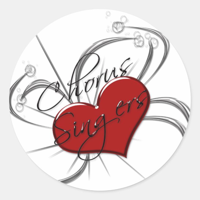 Adesivo Love Chorus Singers Heart (Frente)
