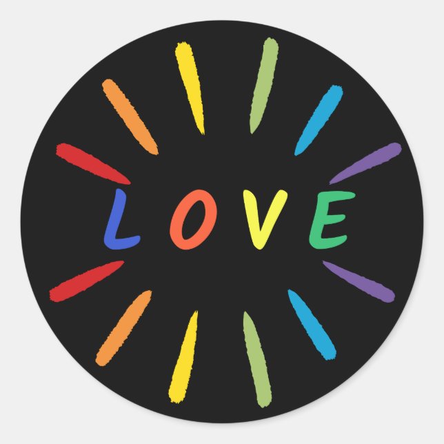 Adesivo Love Classic Round Sticker (Frente)
