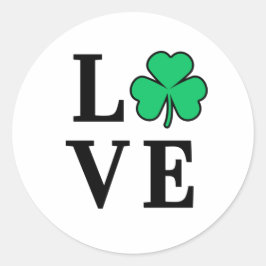 Adesivo LOVE Clover Shamrock Irlanda, Rua do Partido Patri