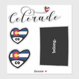 Adesivo Love Colorado 3 Diferentes Designs Morrem Pedaços