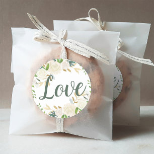 Adesivo Love Cream Dourado Floral Greenering Casamento