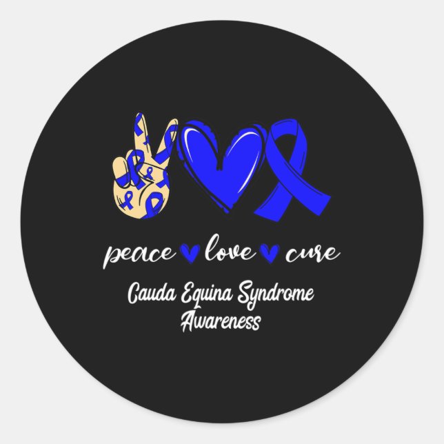 Adesivo Love Cure Cauda Equina Síndrome de Equina Conhecim (Frente)