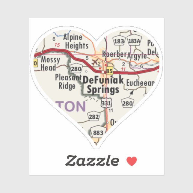 Adesivo Love DeFuniak Primavera Flórida (Folha)