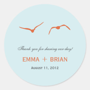 Adesivo Love Dovs Favor Sticker /Envelope Seal - Sky Blue