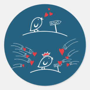 Adesivo LOVE ECHO - Comic Birds Tweetlercools 2