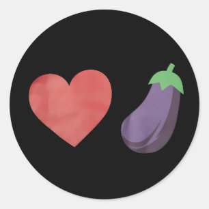 Adesivo Love EggPlant Engraçado Gay LGBTQ Prid