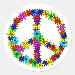 Adesivo Love Flower Peace Sign