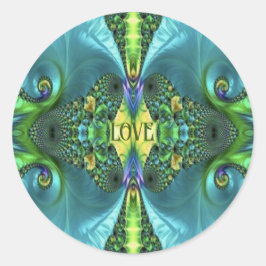 Adesivo Love Flowers Trippy Batik Art
