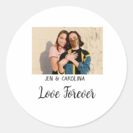 Adesivo Love Forever LGbtq casal orgulho adicionar nome de